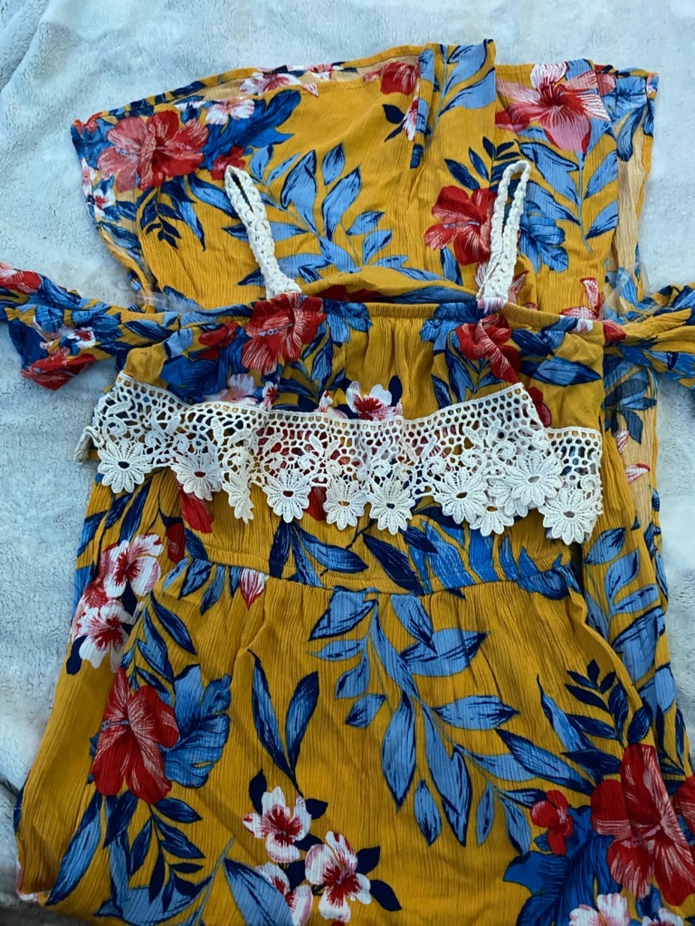 No Boundaries Mustard Yellow Floral Dress.